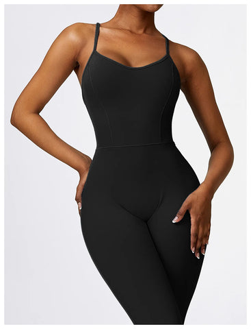 Zoorie Sexy Hollow Out Bodycon Jumpsuit