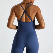 Zoorie Sexy Cross Backless Jumpsuit