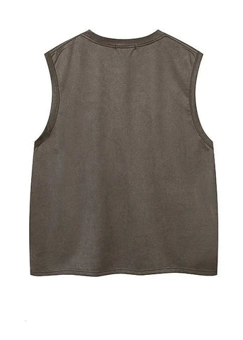 Zoorie Brown Chamois Leather Vest