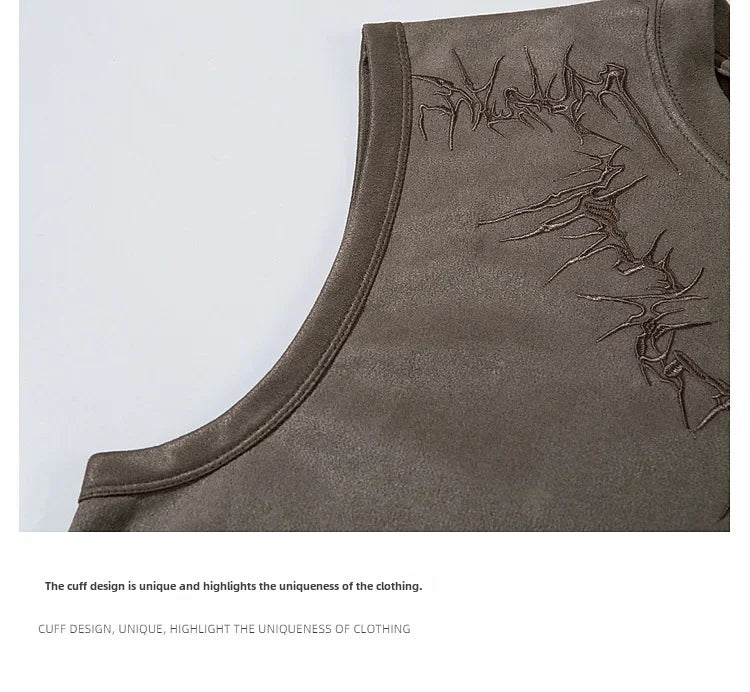 Zoorie Brown Chamois Leather Vest