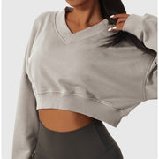 V-neck Flare Crop Top