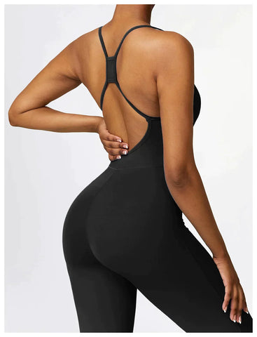 Zoorie Sexy Hollow Out Bodycon Jumpsuit