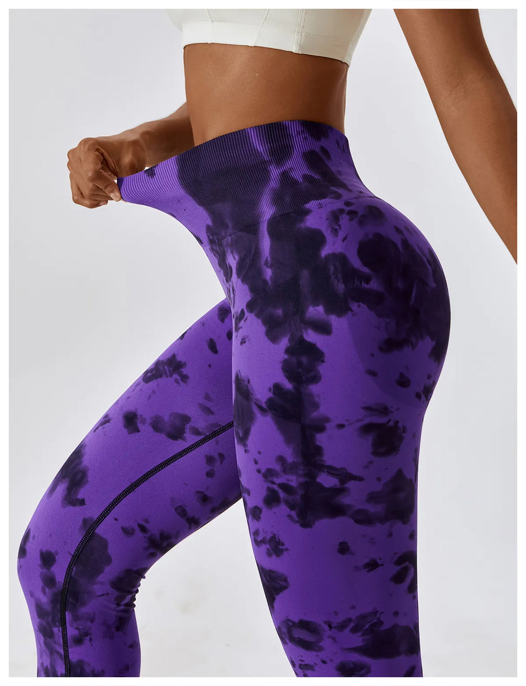 Zoorie Tie-dye Seamless Scrunch Leggings