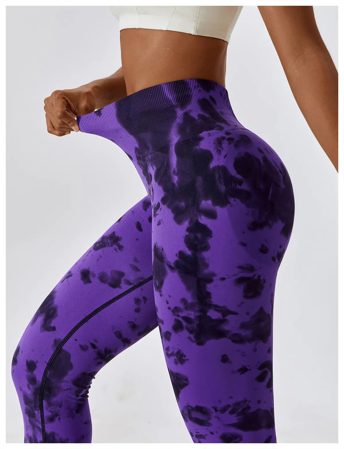 Zoorie Tie-dye Seamless Scrunch Leggings