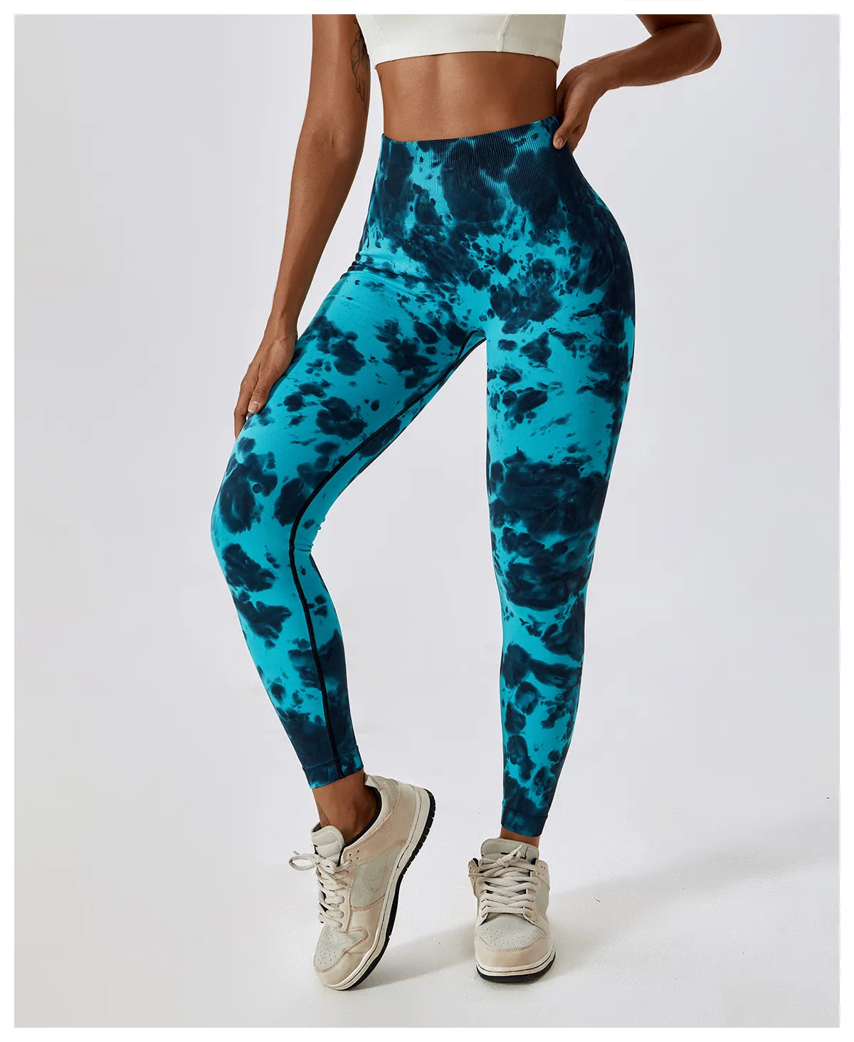 Zoorie Tie-dye Seamless Scrunch Leggings