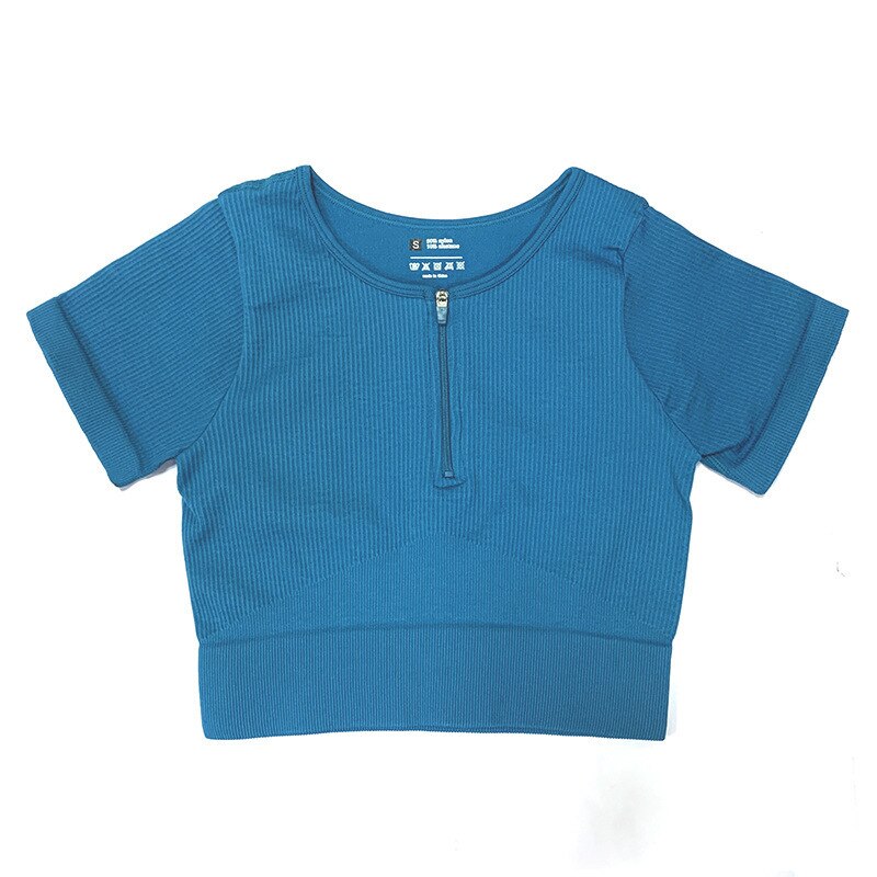 Gym Shirts Seamless Crop Tops