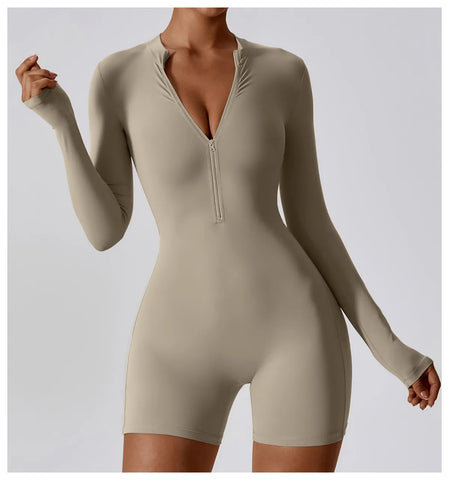 Zoorie Long Sleeve Zipper Romper