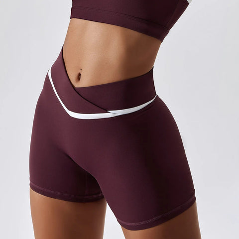 Zoorie Crossed Waist Fitness Short