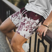 Zoorie Skull Pattern Casual Shorts