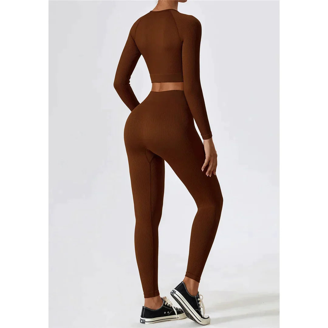 Zoorie 2 Pieces Long Sleeve Yoga Suit