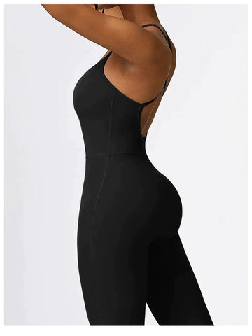 Zoorie Sexy Hollow Out Bodycon Jumpsuit