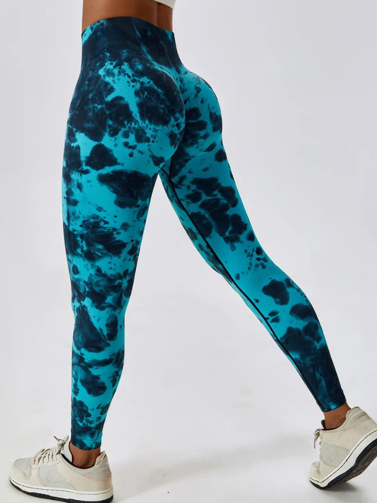 Zoorie Tie-dye Seamless Scrunch Leggings