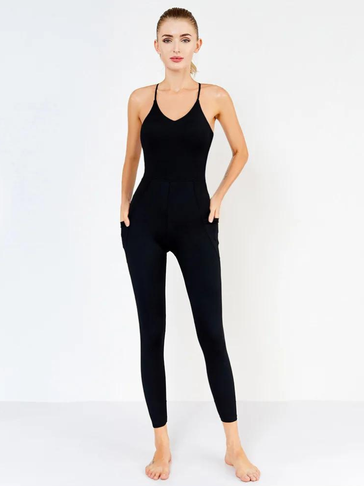 Zoorie Dance Bodycon Jumpsuit with Pocket